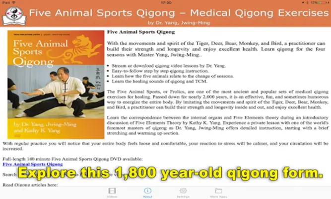 Five Animals Qigong (YMAA) android App screenshot 3